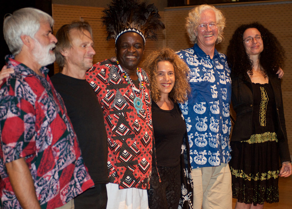 Chartwell with the members of Timbila at a NYC performance at Afro Roots (Barlow, 2016)