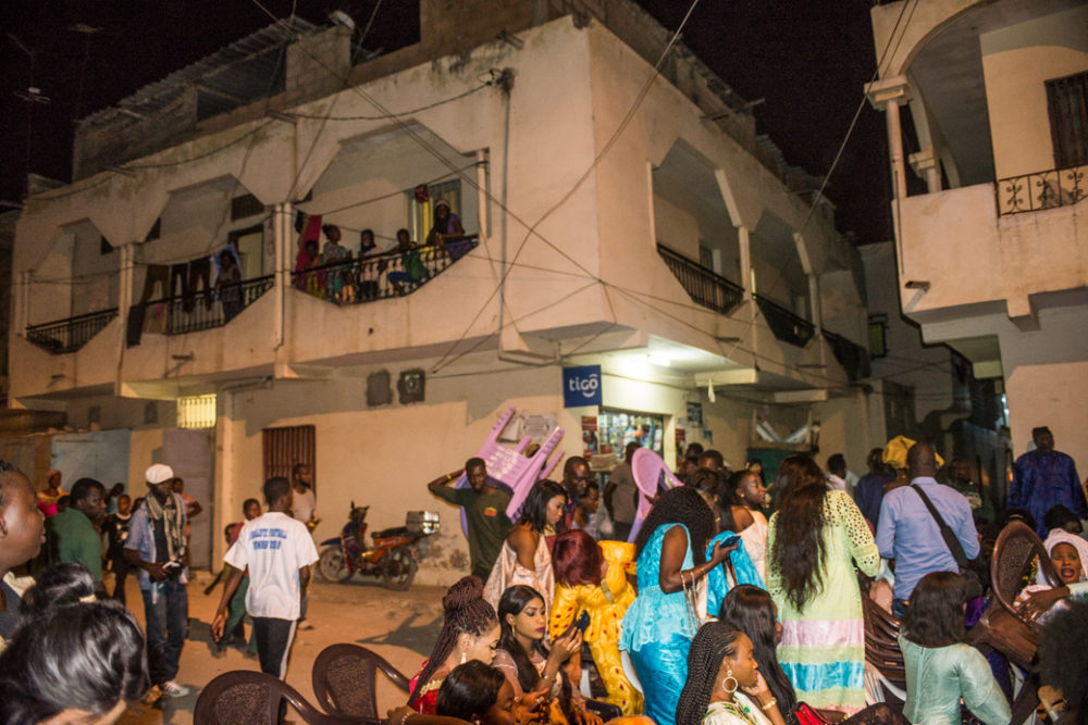 Street wedding outside Studio Karantaba